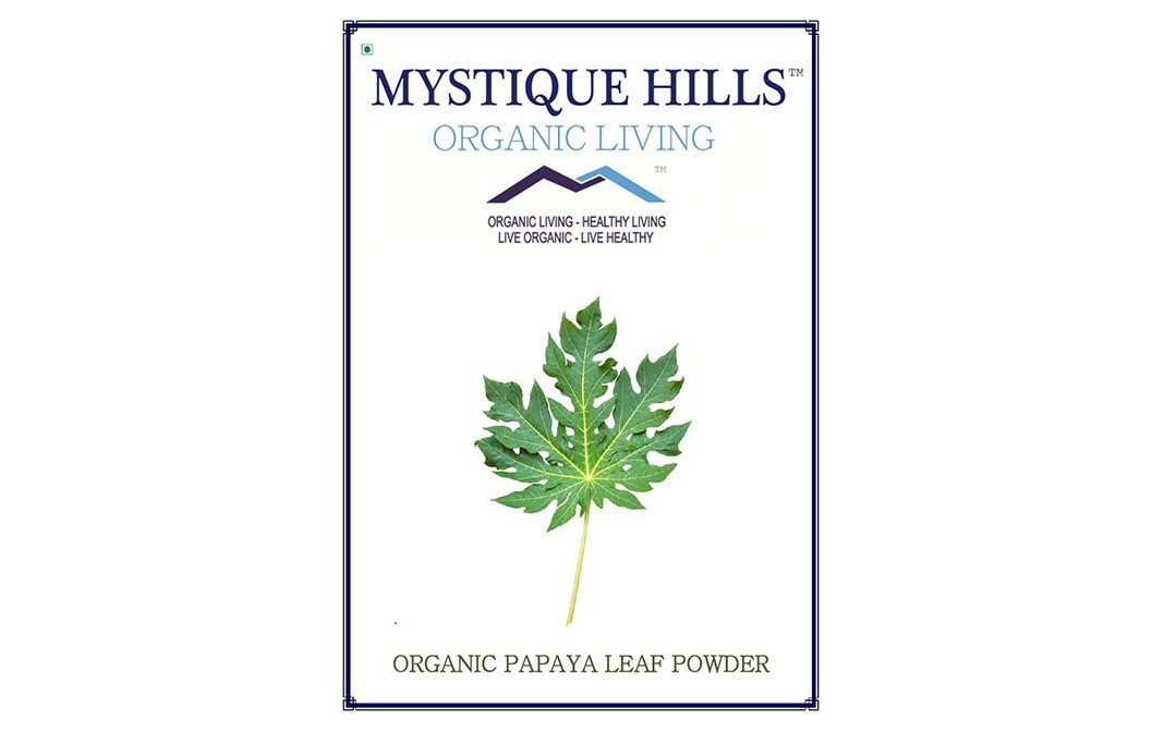 Mystique Hills Organic Papaya Leaf Powder    Box  100 grams